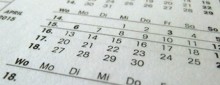 Ausschnitt von einem Kalender