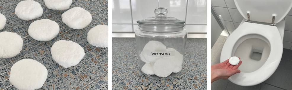 WC Tabs selbst hergestellte WCTabs