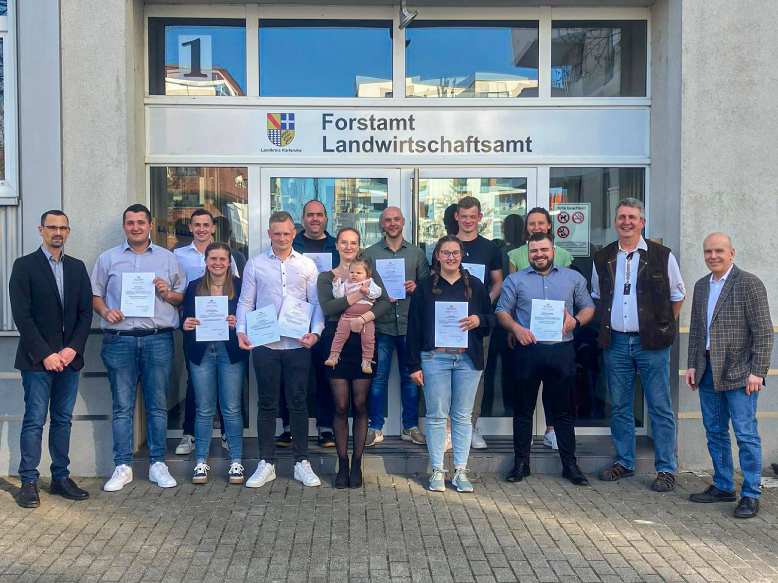 Absolventen als staatlich geprüfter Wirtschafter für Landwirtschaft 2025 der Fachschule Bruchsal