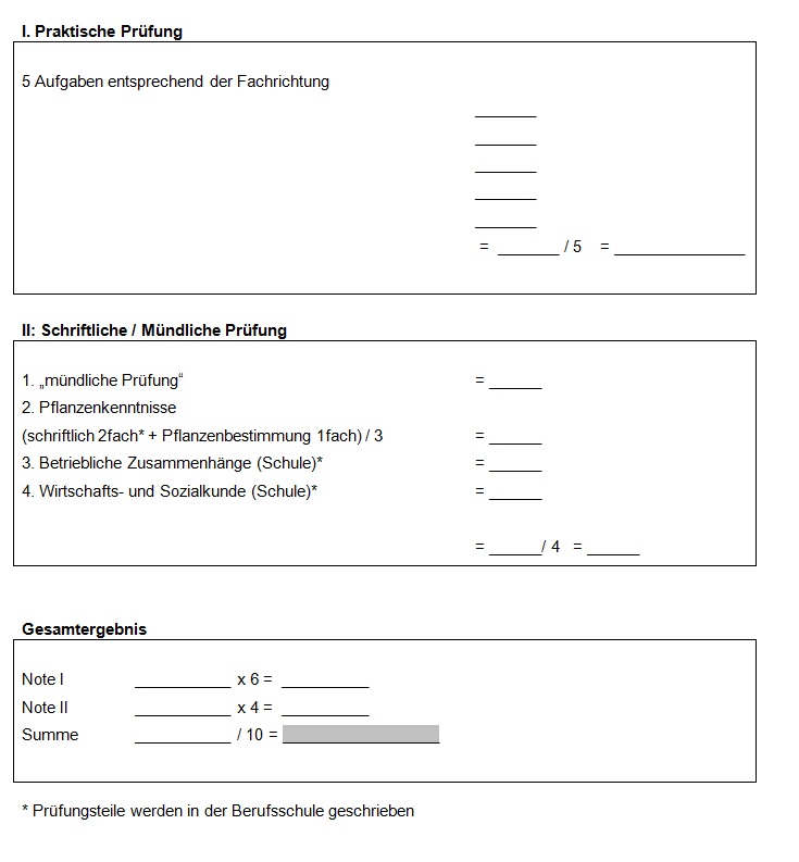 Überischt der Punkteverteilung